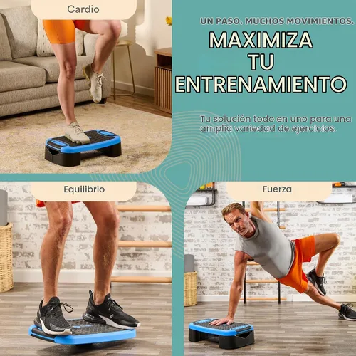 Vista 6 de Lifepro - Tabla de equilibrio aeróbico 4 en 1 y plataforma de ejercicio escalonada, plataforma inclinada multifuncional, ajustable, antideslizante