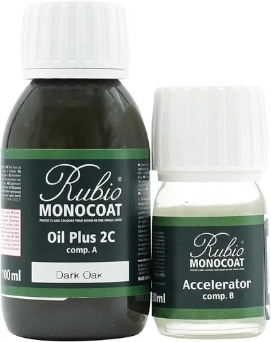 Vista 134 de Rubio Monocoat Tinte y acabado para madera de 650 pies cuadrados - Niebla 5% Oil Plus 2C Aceite de linaza ecológico de secado rápido