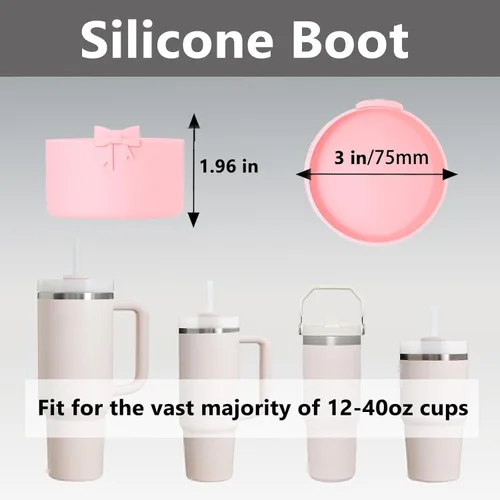 Vista 3 de Cubiertas de Pajitas con Lazo de Silicona y Botas con Lazo de Silicona