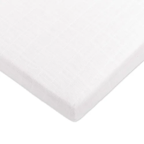 Vista 15 de Babyletto Sábanas para cuna de 100% algodón orgánico para todas las etapas, con certificado GOTS, ajustables 360°, muselina ultra suave