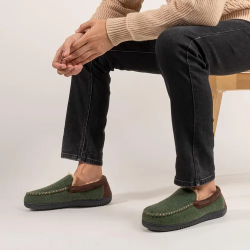 Vista 2 de RockDove Hearthfire - Pantuflas de espuma viscoelástica para hombre