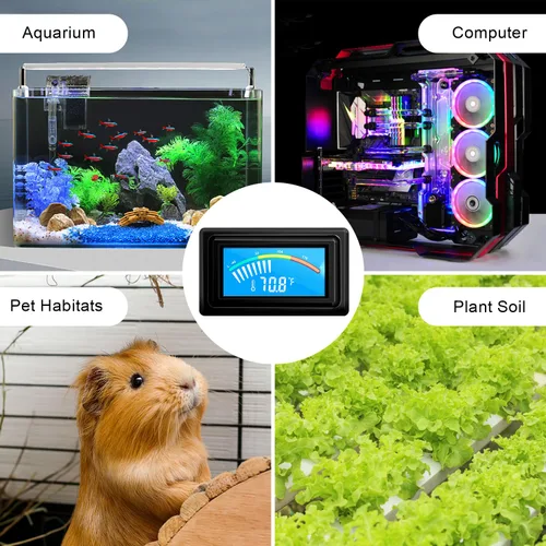 Vista 5 de KETOTEK Termómetro Digital Medidor de Temperatura Sensor Impermeable Sonda Acuario Coche Caja de PC Incubadora Medidor de Temperatura Fuente