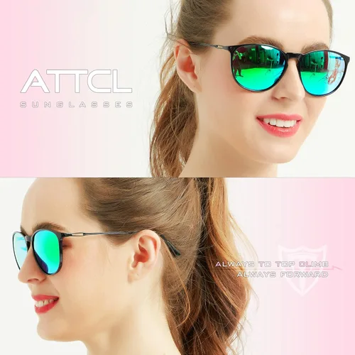 Vista 2 de ATTCL Gafas de sol para mujer - Ultralight Driving Polarizadas Round Womens sunglass Medium Large Fit