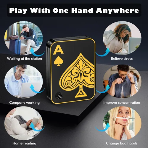 Vista 4 de Juguetes de metal para adultos EDC Fidget Slider Poker Push Card Juguetes magnéticos para adultos para aliviar la ansiedad y el estrés Autismo TDAH
