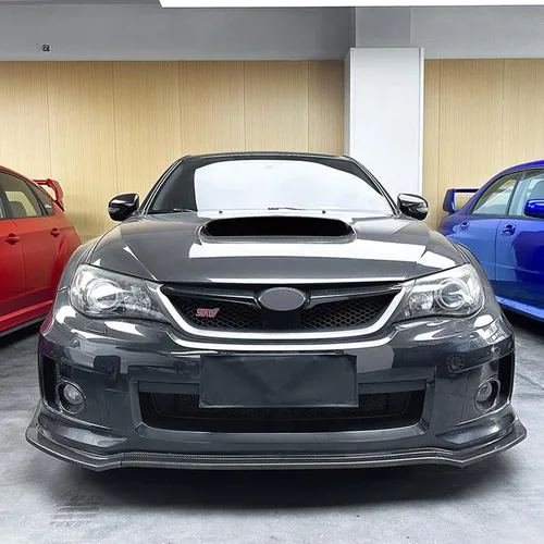 Vista 5 de Kit de labio divisor de parachoques delantero para Subaru Impreza WRX STI 2011-2014 Carbon Fiber Look