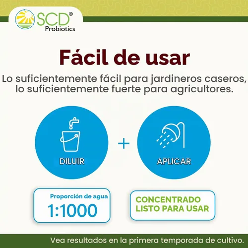 Vista 3 de SCD Probiotics BioAg Organic Farm & Garden - Microbios constructores de suelo, 1 litro
