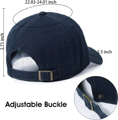 Vista 6 de Crazy Era Gorra de béisbol unisex de algodón liso en blanco para papá, ajustable, estilo vintage