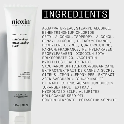 Vista 7 de Nioxin Density Defend Anti-Breakage Strengthening Mask For Damaged, Colored, Thinning Hair Intense Conditioning Protects Against Breakage