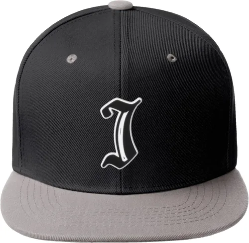 Vista 1431 de Daxton Gorra clásica con visera de billete plano con letras del alfabeto inglés antiguo de la A a la Z