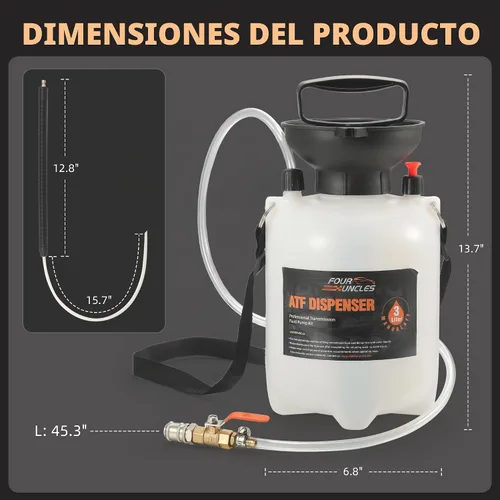 Vista 7 de FOUR UNCLES Kit de bomba de fluido de transmisión manual 3L con 12 adaptadores