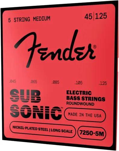 Vista 3 de Fender 7250 Cuerdas para bajos, acero niquelado enrollado redondo, escala larga, 7250-5M .045-.125
