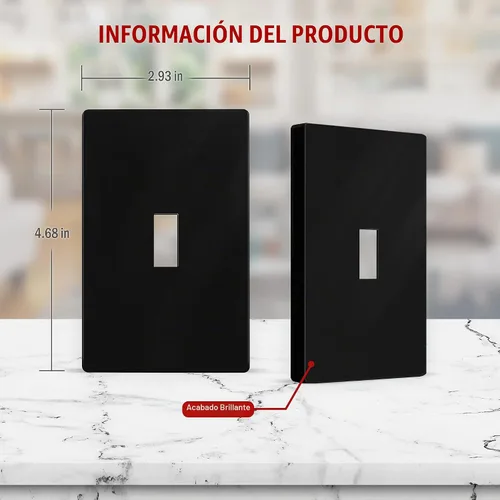 Vista 2 de ENERLITES - Placa de pared con interruptor de palanca sin tornillos, cubierta de interruptor de luz segura para niños, tamaño estándar de 1 gancho