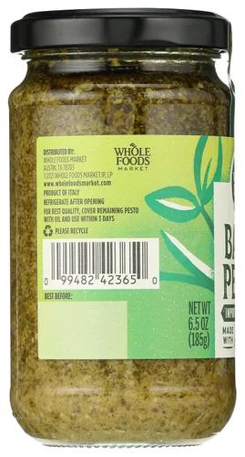 Vista 6 de Whole Foods Market, Pesto de albahaca, 6.5 onzas