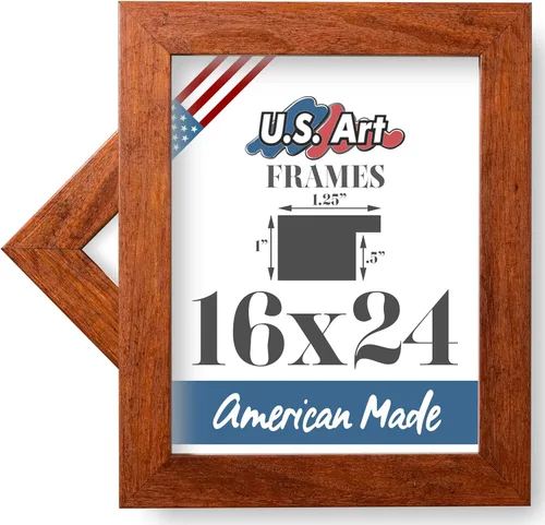 Vista 68 de Marco de fotos de 4 x 6 pulgadas, acabado envuelto suave, plano de 1.25 pulgadas de ancho, bronce oscuro envejecido, 100% madera americana compuesta