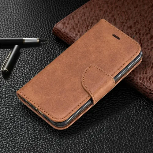 Vista 4 de jioeuinly Case Compatible with Celular Kalley Element 5+Plus Phone Case Flip Stand Cover PU Leather YZW Wallet Case Brown