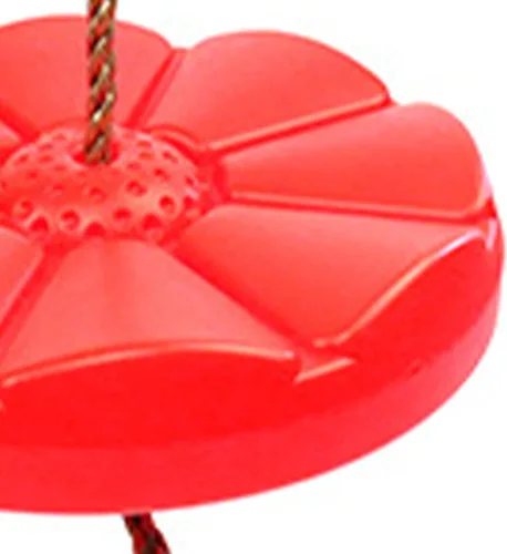 Vista 6 de Columpio de disco, cuerda de disco resistente para accesorios de patio de recreo (rojo)