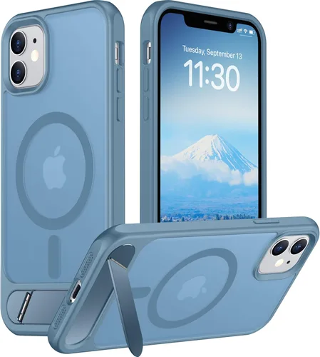 Vista 270 de Funda para iPhone 11 con compatibilidad magnética, [Soporte invisible incorporado][Compatible con MagSafe]