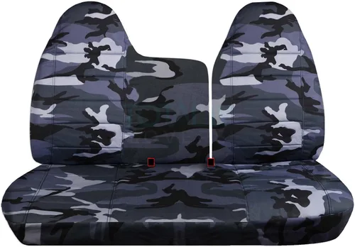 Vista 18 de Totally Covers Compatible con Ford F-150 F-250 1997-1998 Camo Fundas de asiento de camión (banco dividido delantero 40/60) sin reposabrazos/consola