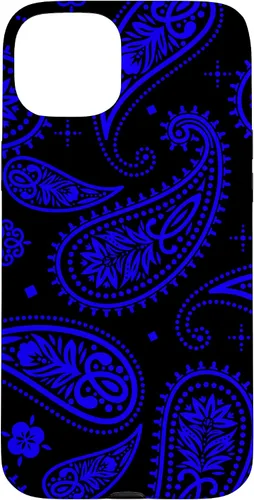 Vista 9 de Black Blue Paisley Bandana Vintage Floral Boho Pattern Case for iPhone 17