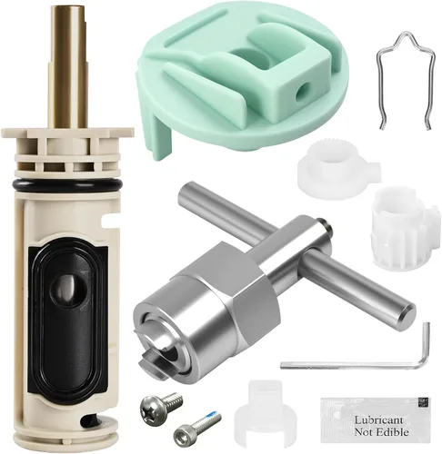 Vista 9 de Kit de cartuchos actualizados 1222 para cartucho de repuesto Moen 1222 con herramienta de extracción 104421, para reparación de ducha temporal Moen