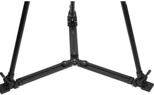 Vista 6 de Manfrotto Trípode de video profesional de dos etapas de 545GB con esparcidor de nivel de piso (negro)