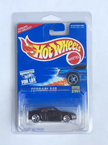 Vista 8 de Hot Wheels Black Ferrari 348 Collector #443 Coolest to Collect Card 5 DOT Wheel