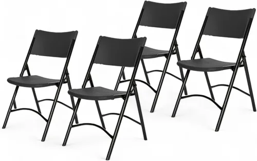Vista 16 de OEF Furnishings Serie OEF600 Sillas plegables de respaldo alto, asiento de grado comercial de polietileno moldeado por soplado para uso en Rojo