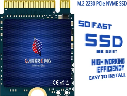 Vista 2 de GAMERKING Unidad interna de estado sólido M.2 2230 SSD NVMe PCIe 3.0 Gen 3X4 de 128 GB de alto rendimiento compatible con portátiles Steam Deck