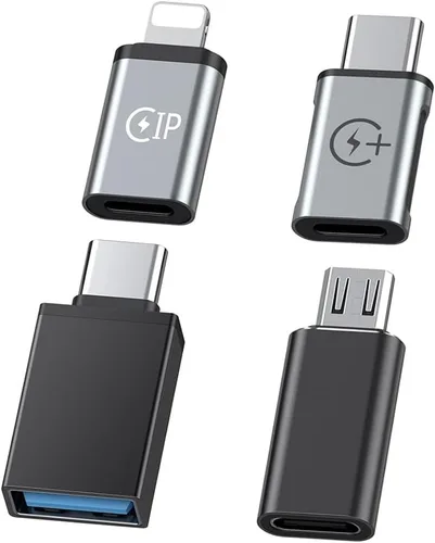 Vista 8 de 2 Tipo C Convertidores hembra a iPhone macho, 2 USB hembra a tipo c macho para iPhone 12, 13, 14Pro Max Plus, Samsung Galaxy S23, S22, OTG USB se