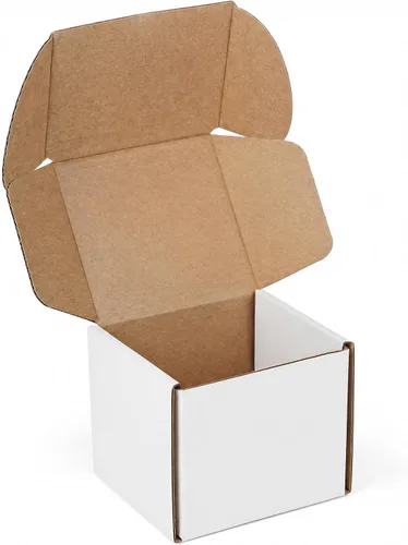 Vista 9 de Juego de 2 cajas de envío de 9 x 6 x 2 pulgadas, cajas de cartón corrugado blanco para publicidad