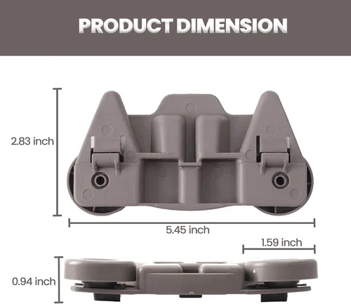 Vista 2 de W10195416 - Pieza de repuesto mejorada para rueda inferior de lavavajillas, ideal para GE/Whirlpool/Kenmore - AP5983730, W10195416V, W10105417