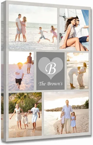 Vista 12 de LZIMU Impresiones en lienzo de collage con tus fotos personalizadas múltiples imágenes para pared, collage personalizado de fotos, regalos