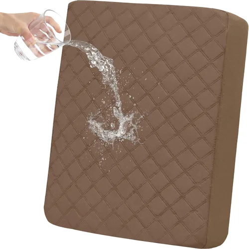 Vista 24 de Easy-Going Funda de cojín impermeable para silla, antideslizante, a prueba de fugas, acolchada y elástica, protector de muebles para perros, Beige