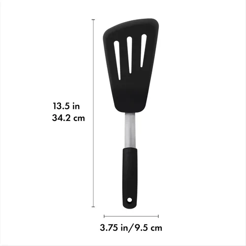 Vista 2 de OXO Good Grips - Volteador flexible de silicona para tortillas, color negro