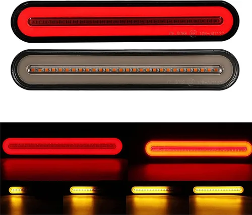 Vista 4 de 2 piezas Luz de Freno y Señal de Giro Trasera para Remolque, Camión, Furgoneta, Vehículo Todo Terreno, Accesorios Universales, Luz de Freno