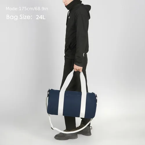 Vista 6 de Pequeña bolsa de gimnasio para mujeres y hombres, bolsa de deporte de fitness, bolsa de entrenamiento ajustable, correa de hombro desmontable