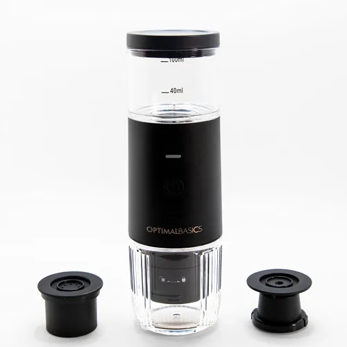 Vista 3 de Mini cafetera portátil de café expreso recargable por USB para espresso en polvo o cápsula