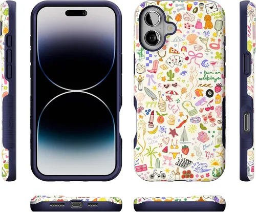 Vista 9 de Funda Casely para iPhone 16 Plus Todas Las Cosas Divertidas Diversión en Días Laborables Compatible con MagSafe Diseño Protector Audaz
