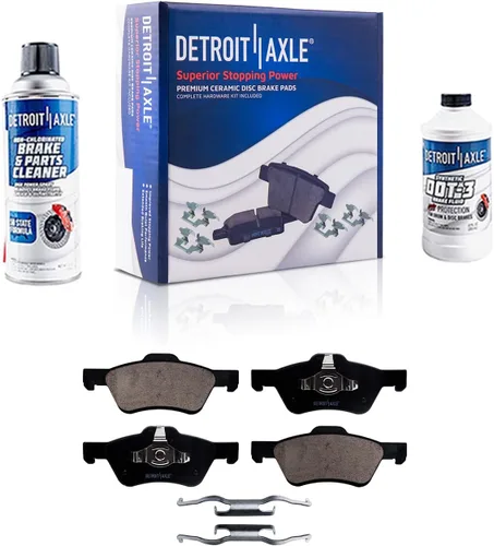 Vista 130 de Detroit Axle - Pastillas de Freno Delantero Izquierdo Reemplazo de Pinza de Disco para Dodge Ram 1500 Dakota Mitsubishi Raider - Juego de 3 piezas