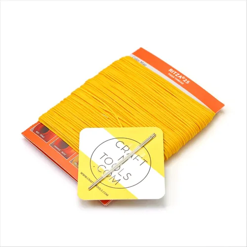 Vista 18 de Amber Glow RITZA 25 Tiger Thread for Leather Craft Hilo de tigre encerado Poliéster de 0.047 in