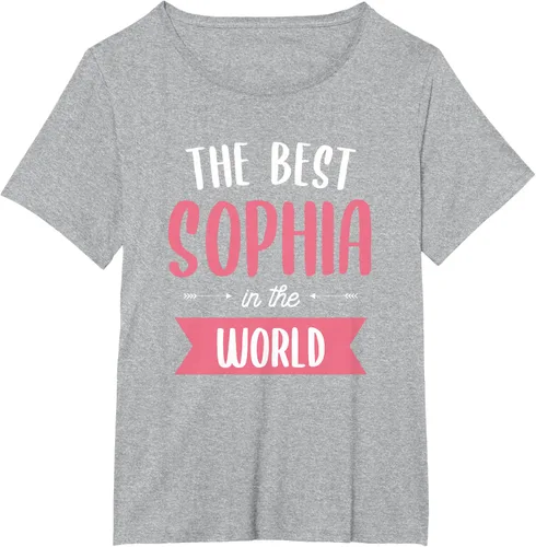 Vista 18 de Camiseta The Best Sophia In The World Name, Negro