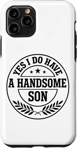 Vista 29 de Loving Parent Yes I Have A Handsome Son Emblem Case for iPhone 16