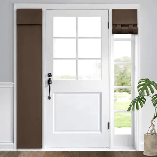 Vista 52 de HOMEIDEAS Cortinas Opacas para Aula para Puerta Principal, Cubierta de Ventana de Puerta de Aula, Persianas de Privacidad con Aislamiento Térmico