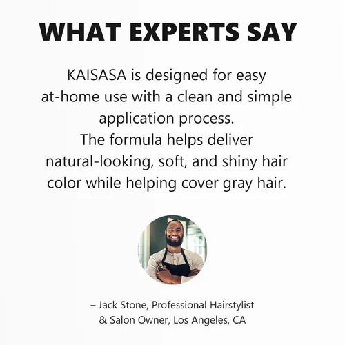 Vista 6 de KAISASA - Champú de tinte para cabello negro, 3 en 1, para cabello gris, mujeres y hombres