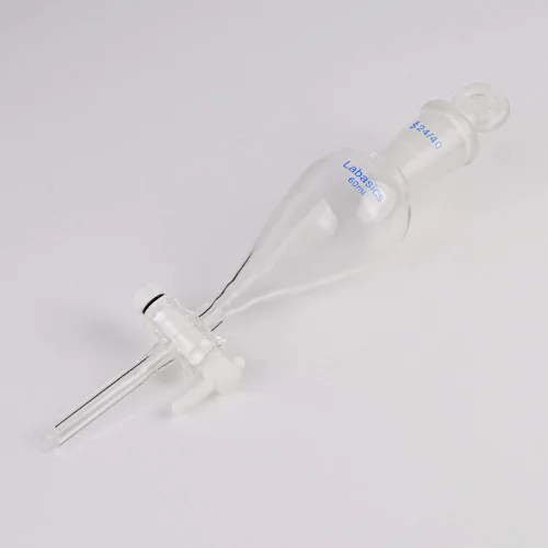 Vista 7 de Labasics Embudo separador cónico de vidrio borosilicato 2.0 fl oz con llave de paso de PTFE, 2.0 fl oz