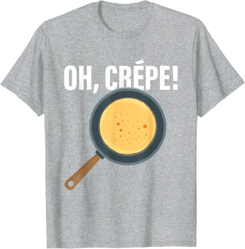 Vista 6 de Divertido juego de palabras "Oh, Crepe!" para crepes y pasteleros, Negro