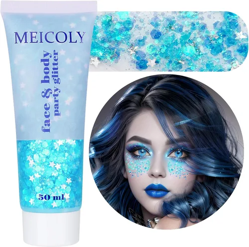 Vista 46 de MEICOLY Purpurina corporal roja, blanca y azul, accesorios del 4 de julio, purpurina para el cabello para niños, atuendos del 4 de julio
