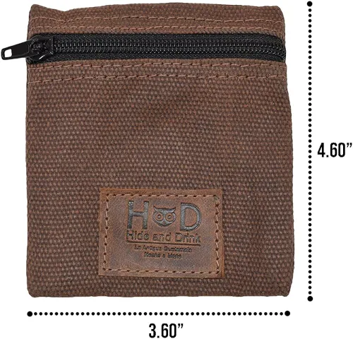 Vista 6 de Hide & Drink, Water Resistant Waxed Canvas Condom Pouch, Change Valuables Tech Pocket Purse, Classic Partner Gift, Travel & Honeymoon Essentials