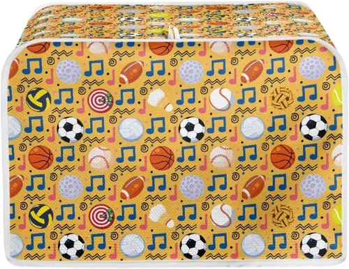 Vista 27 de chaqlin Cubierta para tostadora con estampado de chocolate, 2 rebanadas, resistente a las manchas, cubierta para horno de pan de diseño divertido