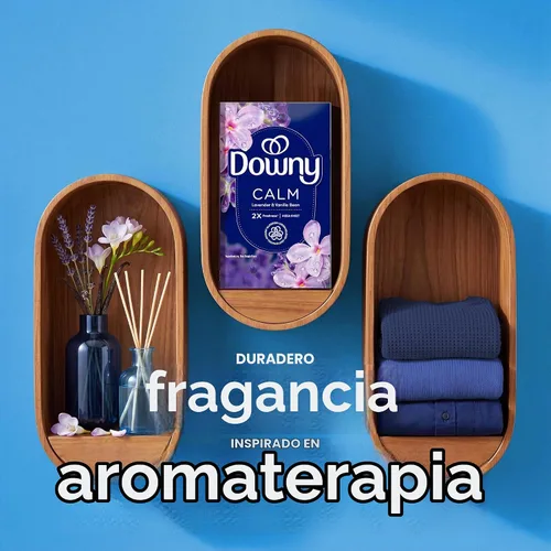 Vista 4 de Downy CALM, Mega Hojas de Secadora, Suavizante de Telas, Lavanda y Vainilla, 130